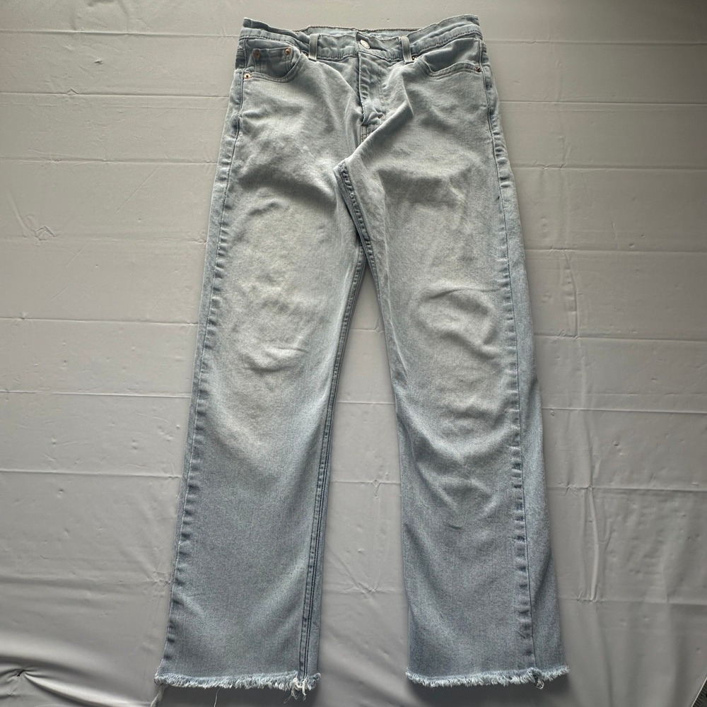 Levis‎ 501 Original Fit Straight Leg Light Wash Raw Hem Jeans W30 L32 08513-0373